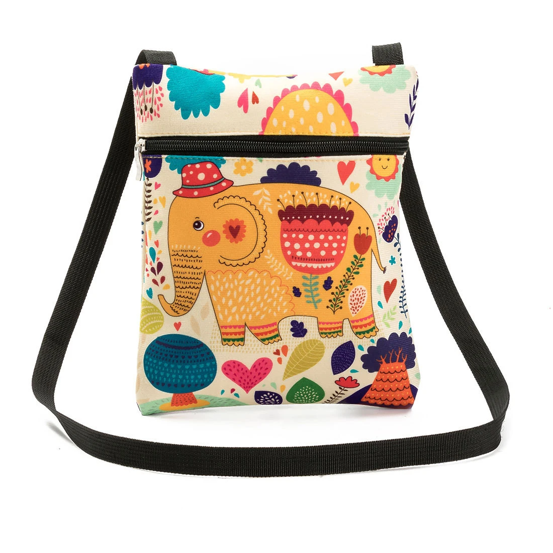Printed Women's Shoulder Bag Elephant Pattern Mini Bag Personalized Fashion Casual Bag