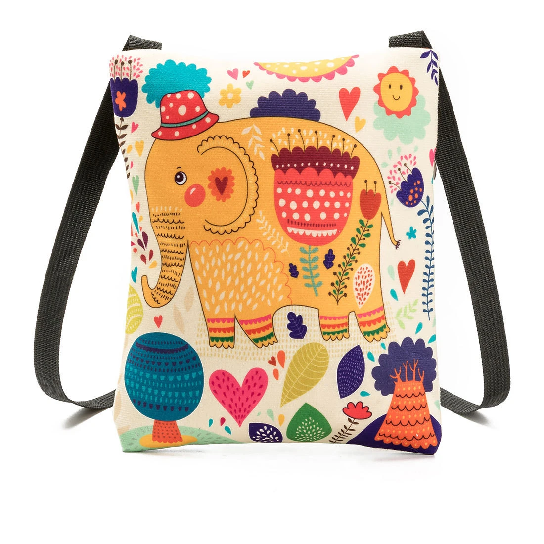 Printed Women's Shoulder Bag Elephant Pattern Mini Bag Personalized Fashion Casual Bag