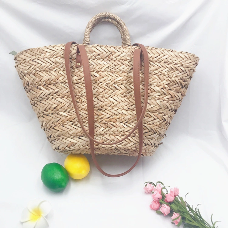 Straw+Polyester Bag Fashion Leisure Straw Bag