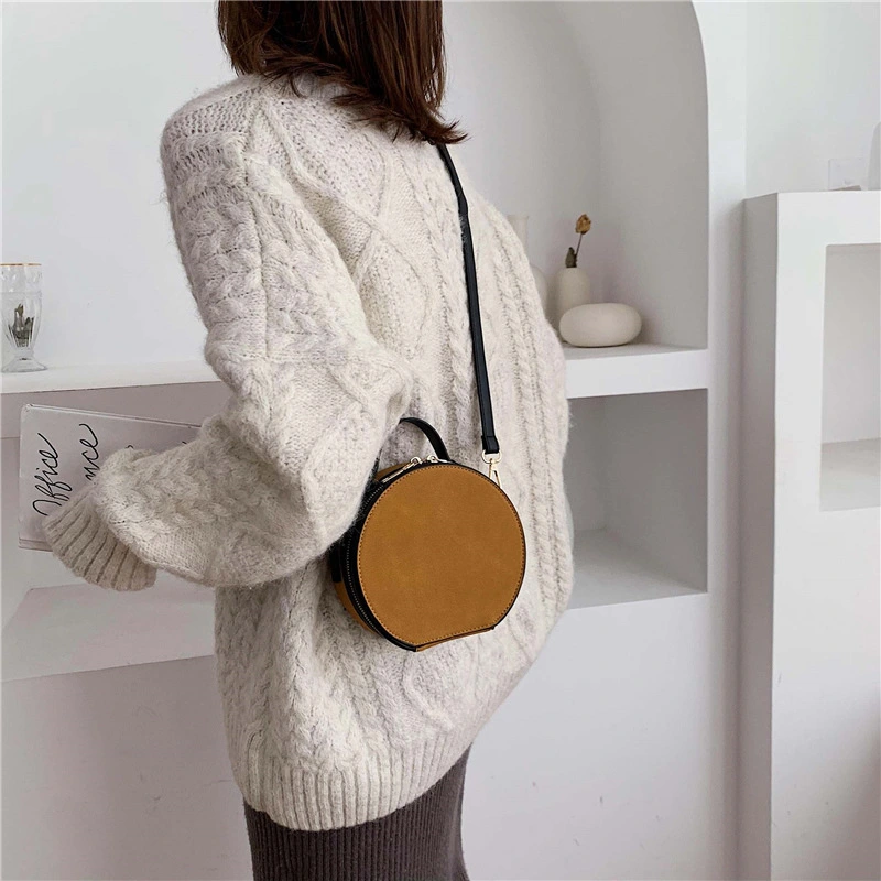 Frosted retro small round bag