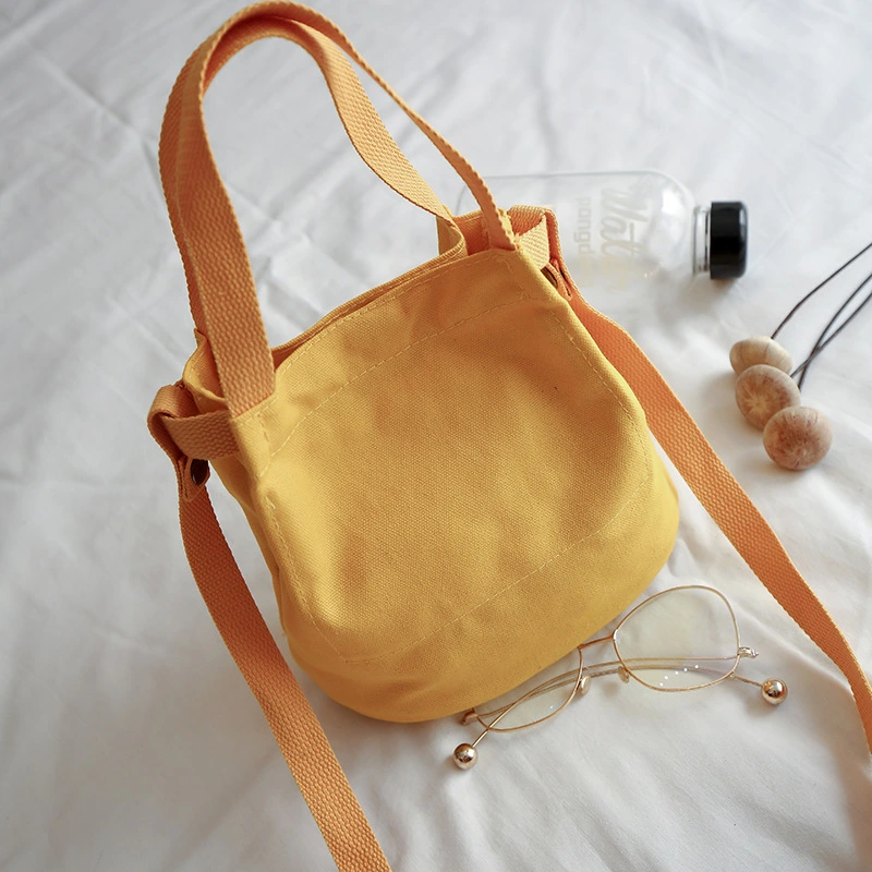 Canvas Shoulder Handbag simple Japan Korea bucket school satchel BAG shopping bag student wind