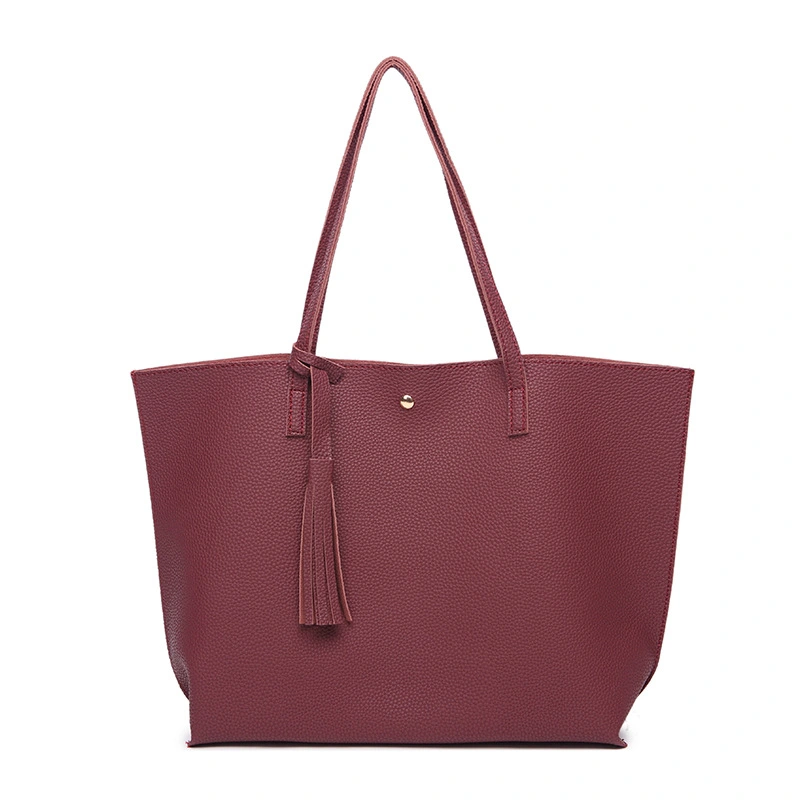 New Korean Tassel Handbag Shoulder Bag Handbag Bag Lady PU Large Capacity One Generation