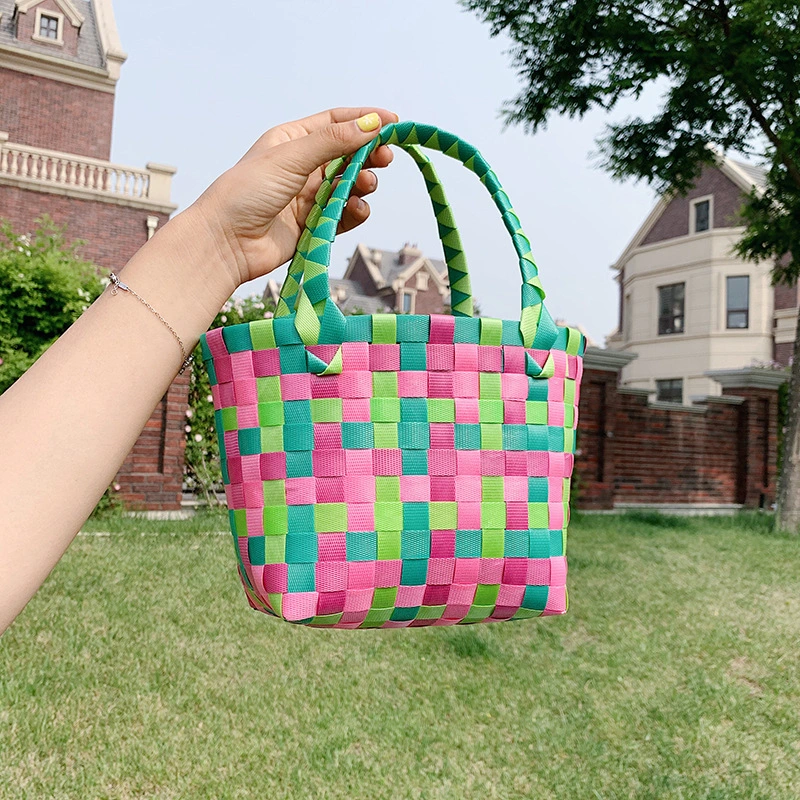 Hand-Woven Bag Carrying Vegetable Basket