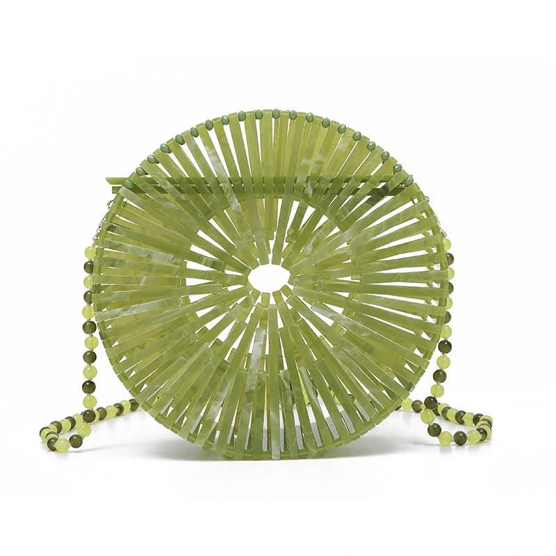 Round Acrylic Hollow Shoulder Bag