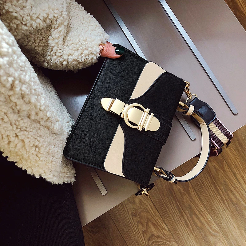 One shoulder retro matte small square bag