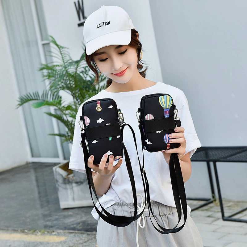 Crossbody Hanging Neck Mobile Phone Cloth Bag Portable Mini Bag