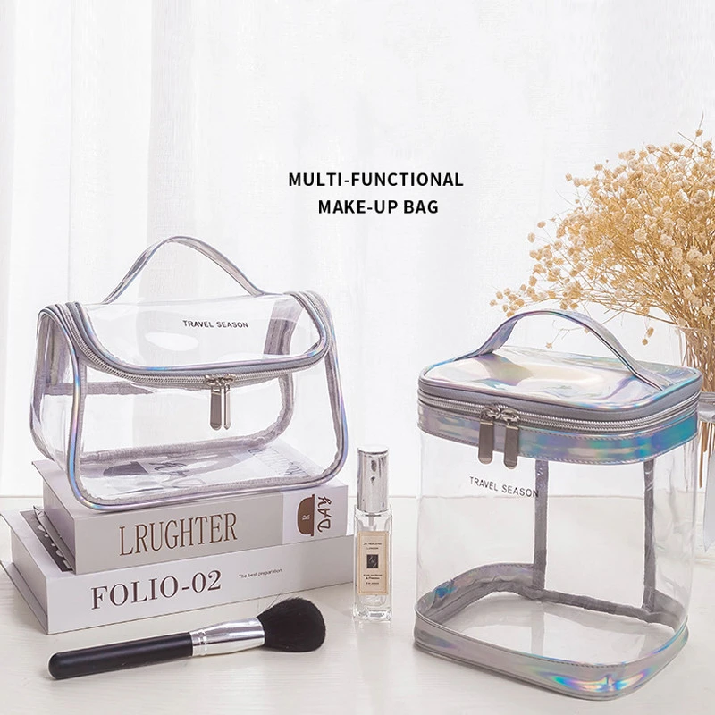 Large capacity waterproof transparent cosmetic bag