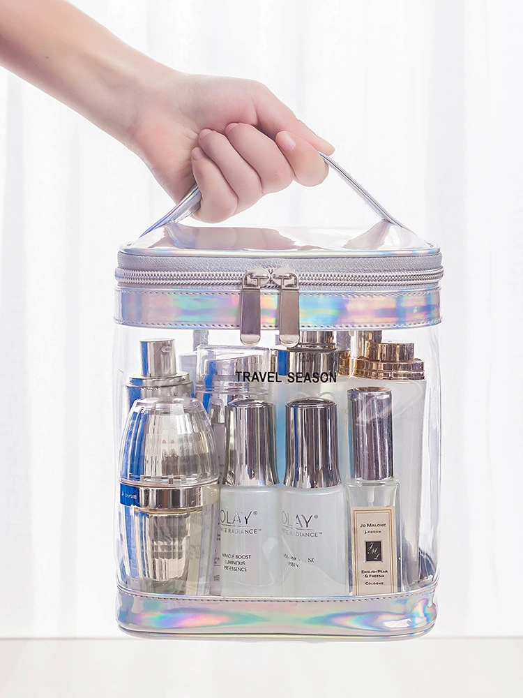 Large capacity waterproof transparent cosmetic bag