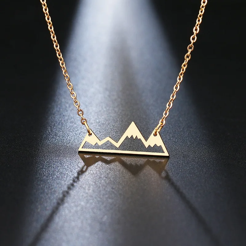 Clavicle chain personality hollow mountain necklace