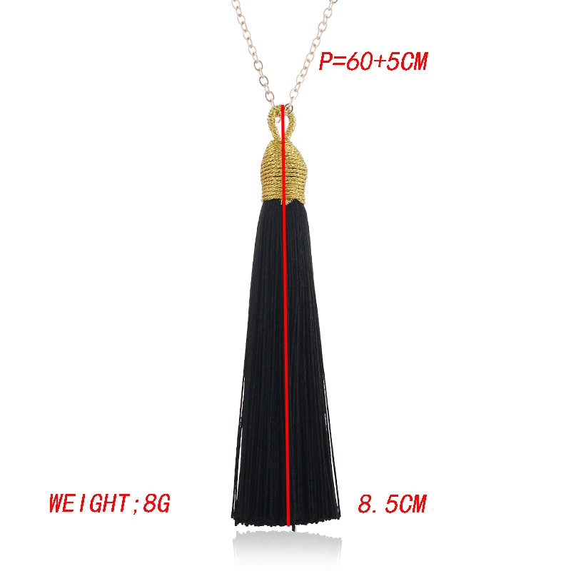 Popular Fashion Long Wild Tassel Necklace