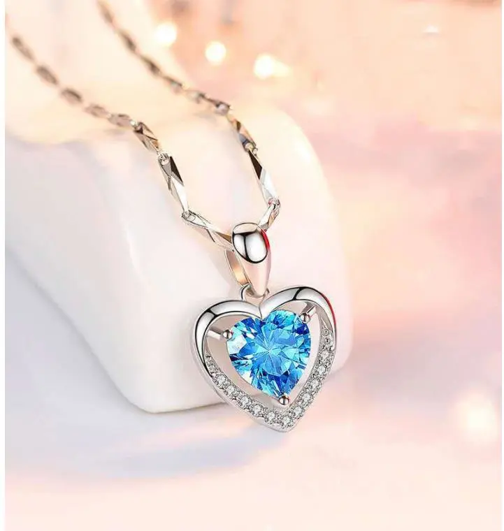 S925 Sterling Silver Women's Love Heart Pendant