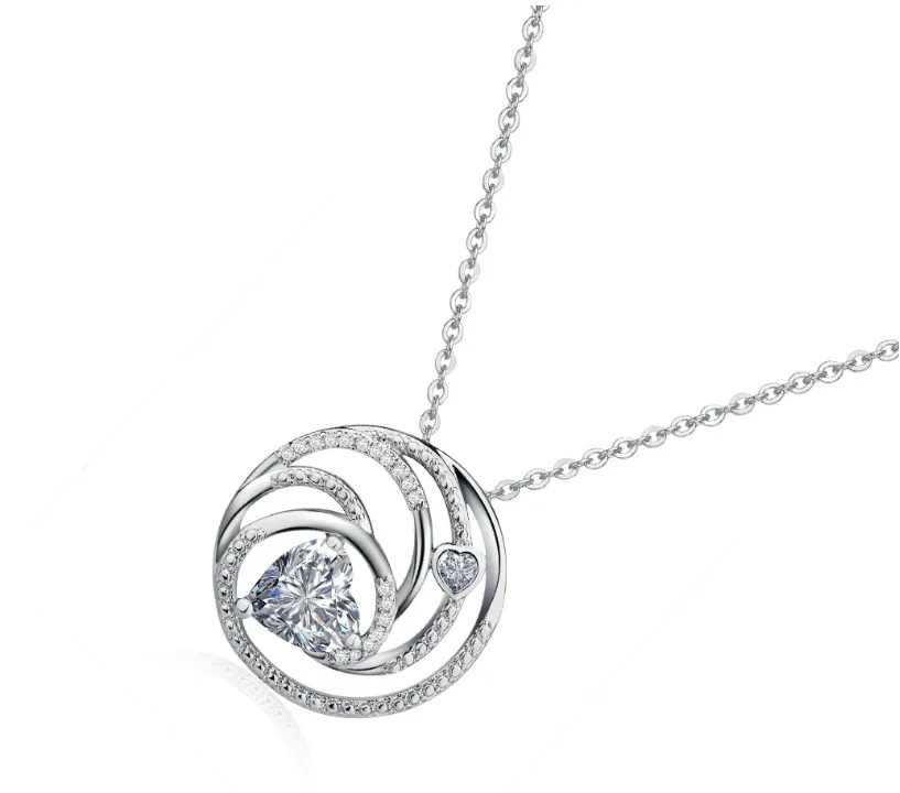 Round zircon pendant