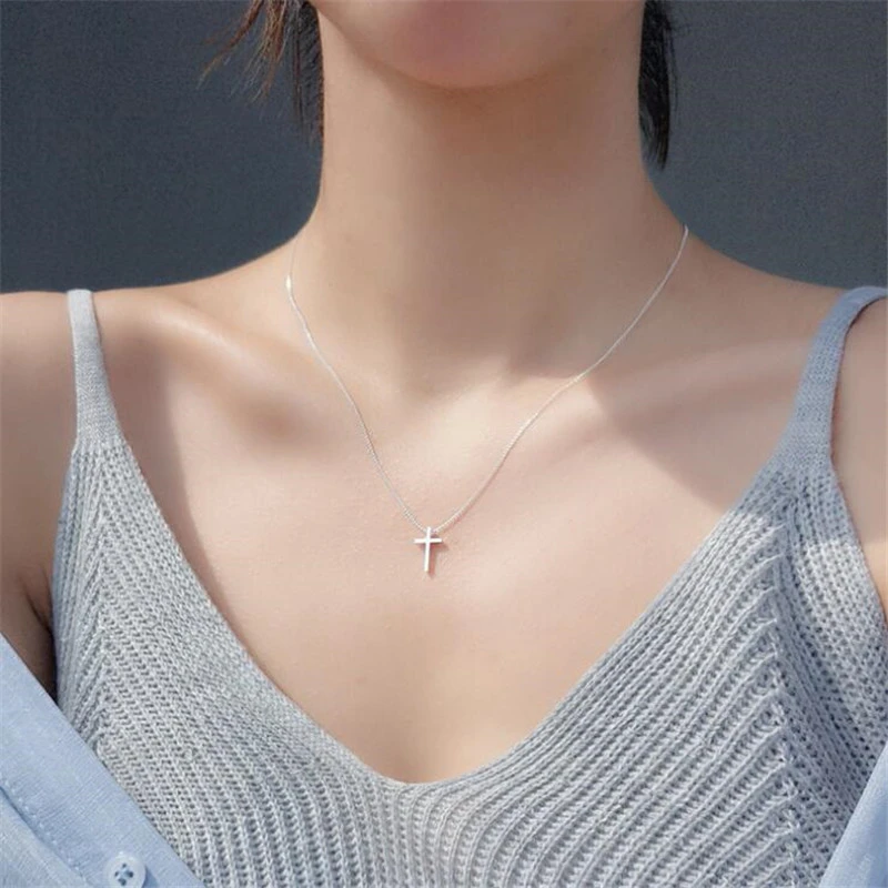 Cross simple gift collar chain