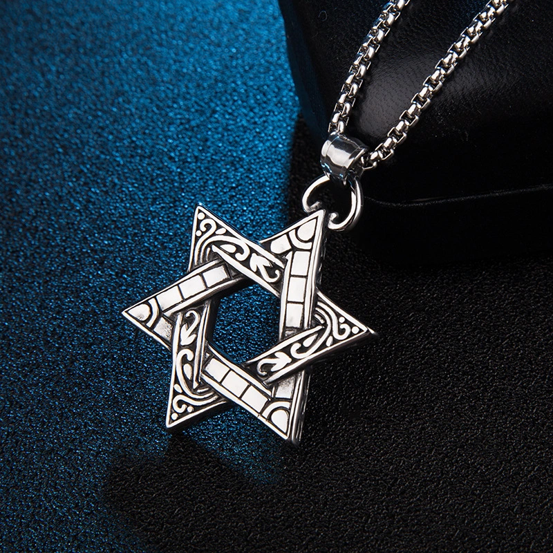 Vintage double-sided six-pointed star pendant