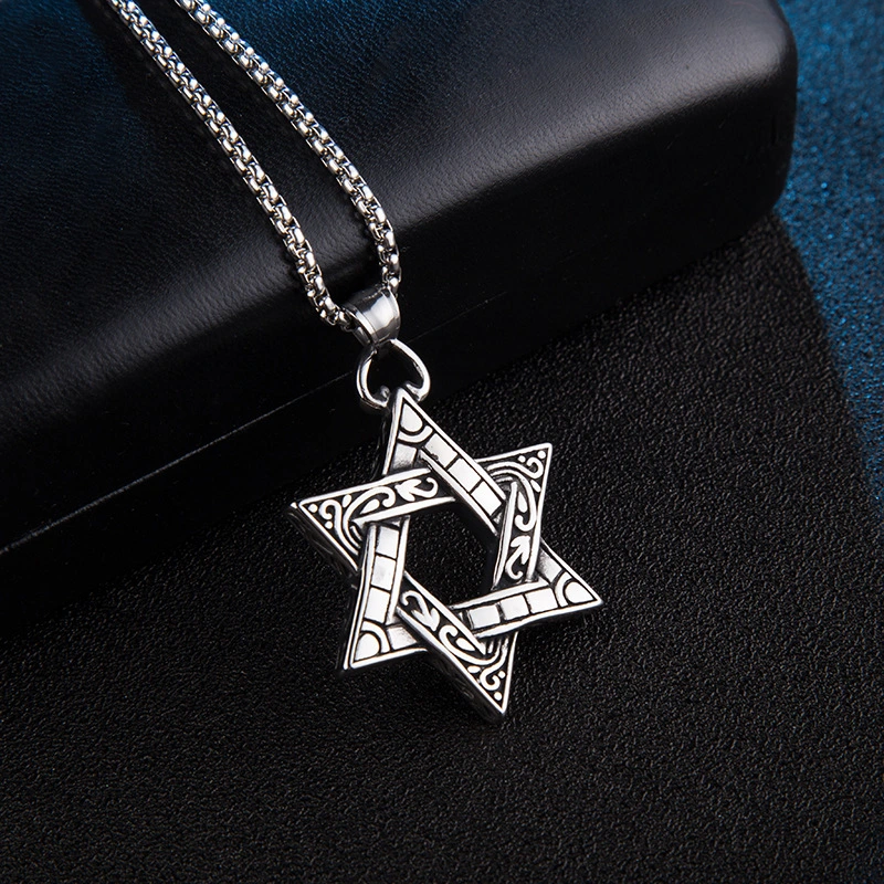 Vintage double-sided six-pointed star pendant