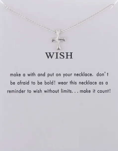 WISH Fashion New Golden Ouhan Cross Alloy Clavicle Fishbone Short Necklace