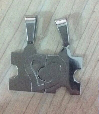 Romantic Stainless Steel Heart-Shaped Puzzle Necklace