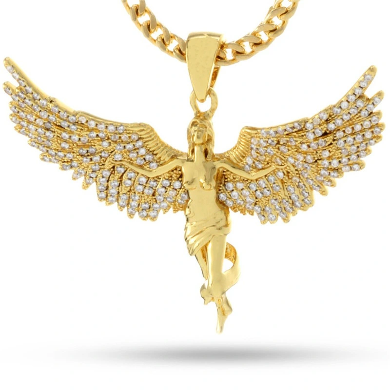 Flying Wing Fairy Hip Hop Goddess Necklace