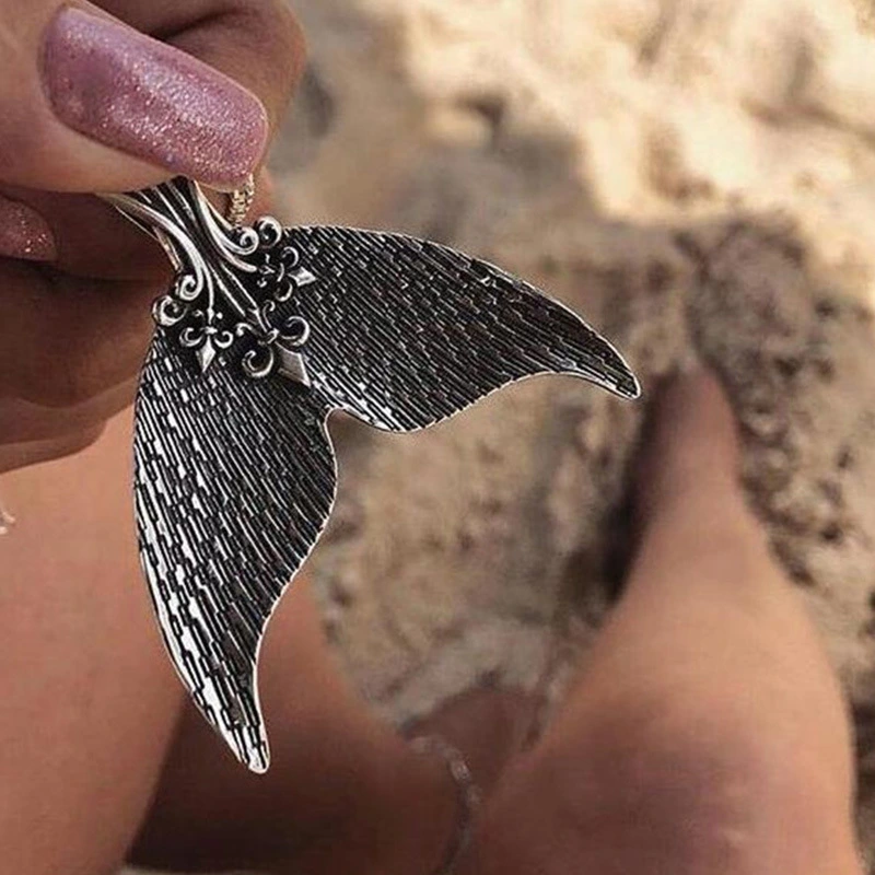 Boho mermaid tail necklace