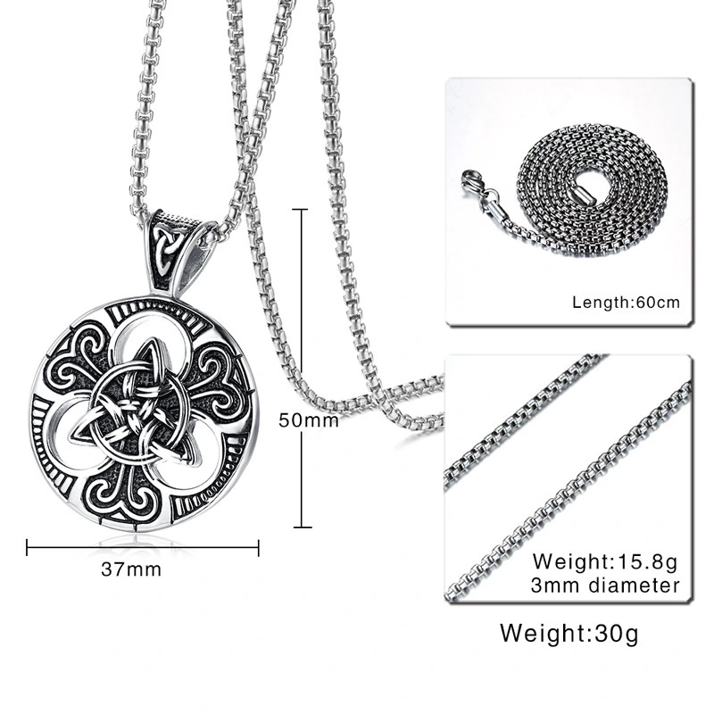 Vintage male concentric knot necklace