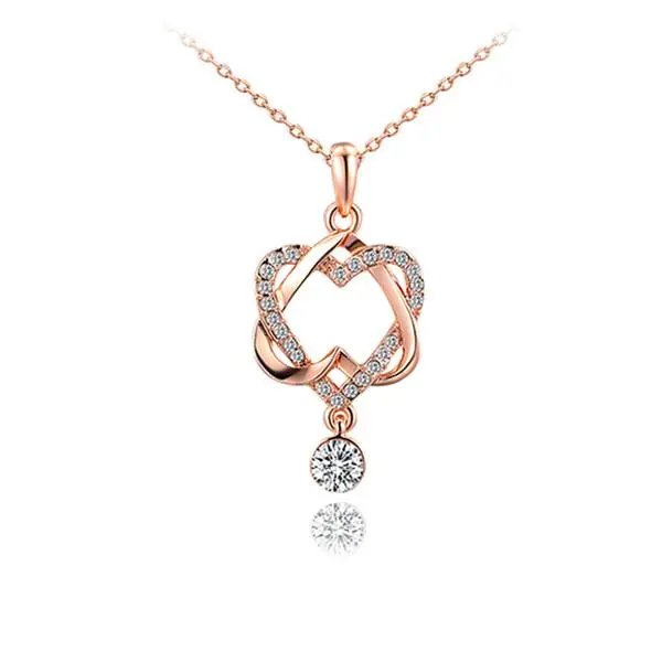 Elegant Heart Rose Gold Pendant