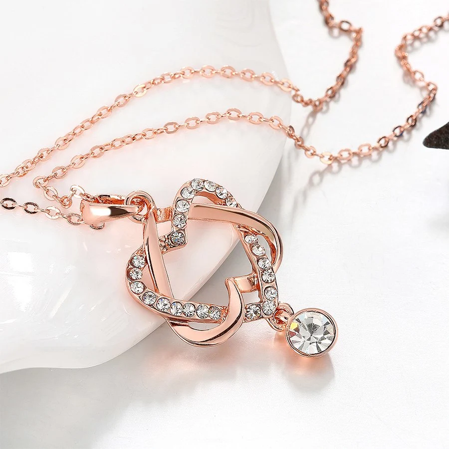 Elegant Heart Rose Gold Pendant