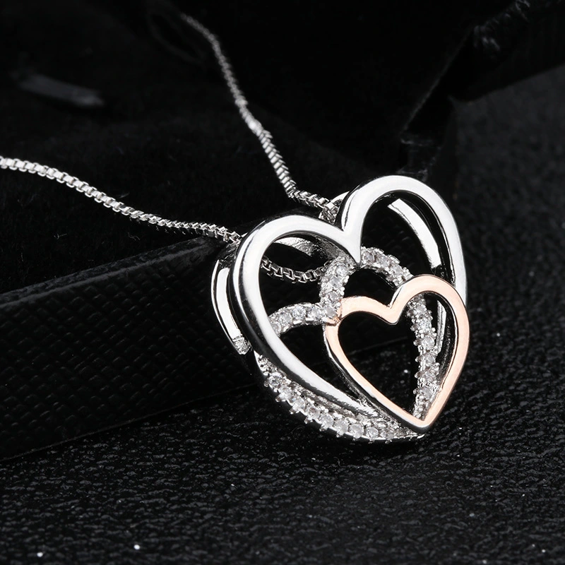 Love Pendant Female Heart-shaped Box Necklace