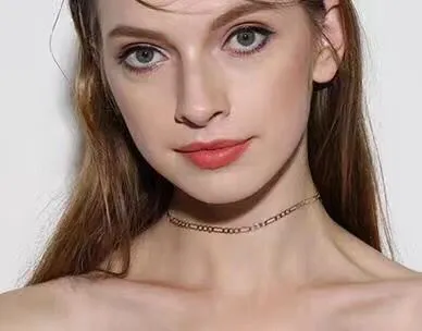 Korean short necklace hollow chain simple design neck chain titanium steel plated rose gold neck chain