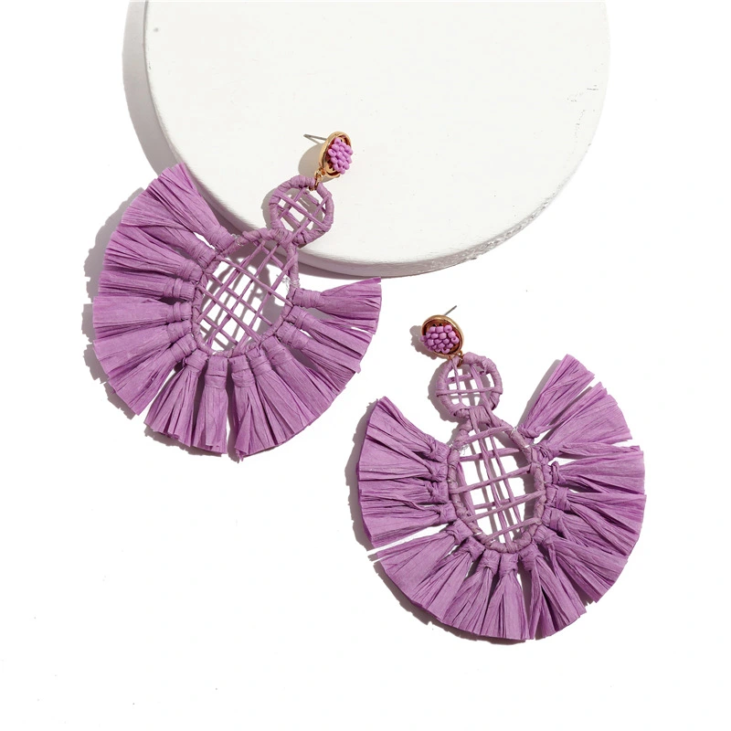 Fashion Simple Purple Irregular Geometric Earrings