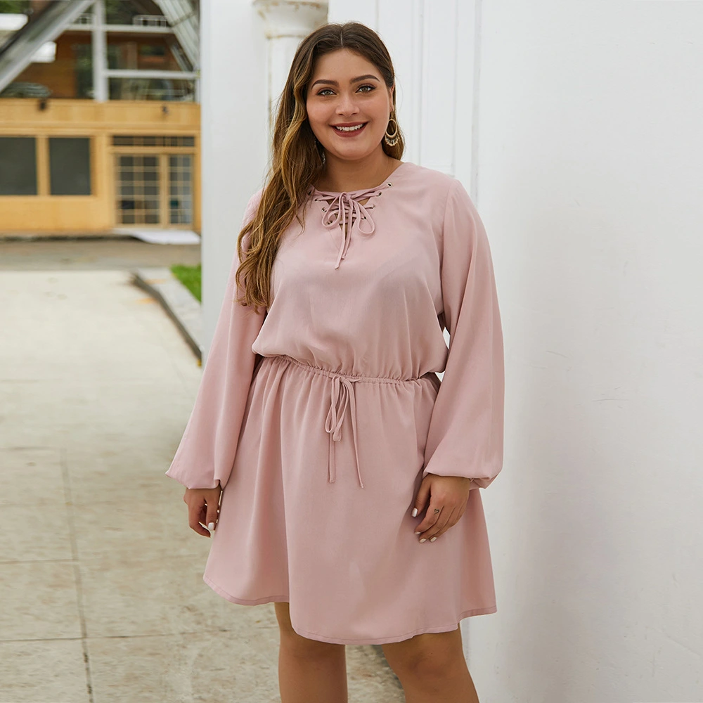 Solid color dress