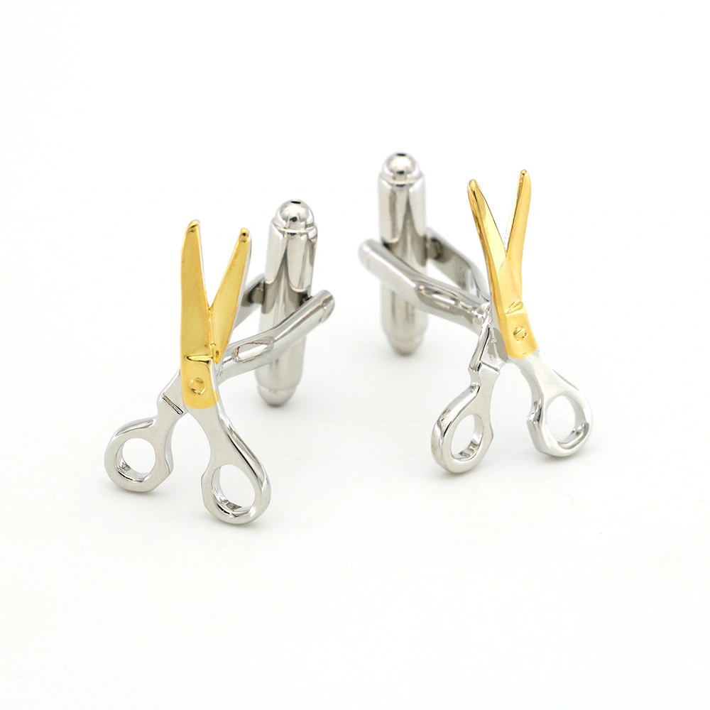 Fashion Personality Golden Scissors Cufflinks