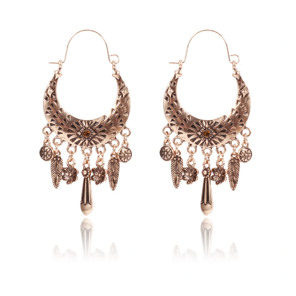 Ladies Ethnic Style Bohemian Long Earrings