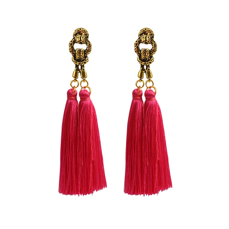 Retro Personality Ethnic Style Long Tassel Earrings