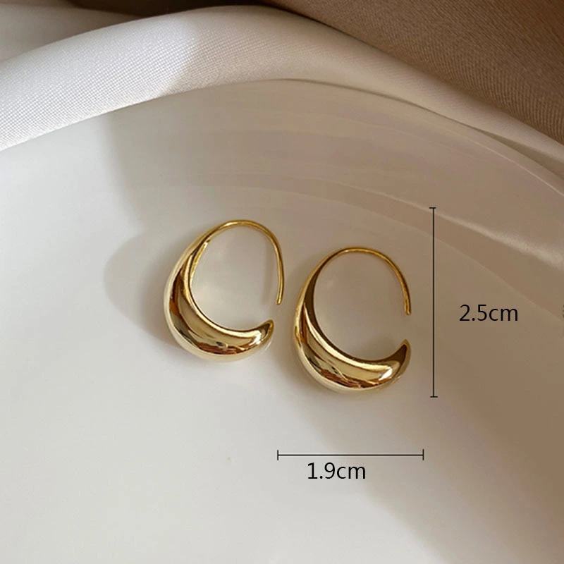 Fashionable All-Match Metal C-Ring Earrings