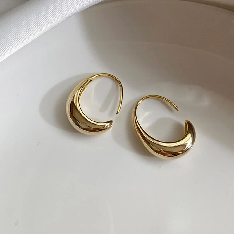 Fashionable All-Match Metal C-Ring Earrings