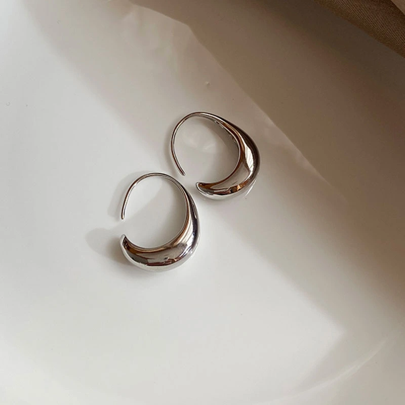 Fashionable All-Match Metal C-Ring Earrings