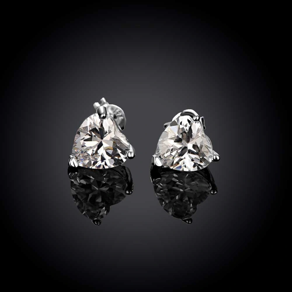 Creative Heart-shaped Zircon Simple Korean Temperament 