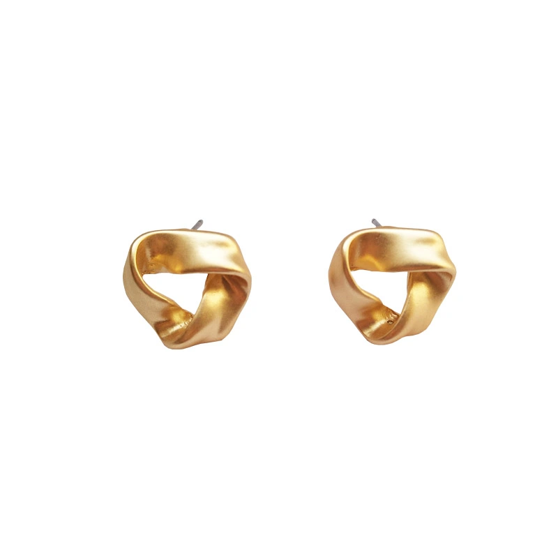 Fashion Retro Matte Knotted Mini Earrings