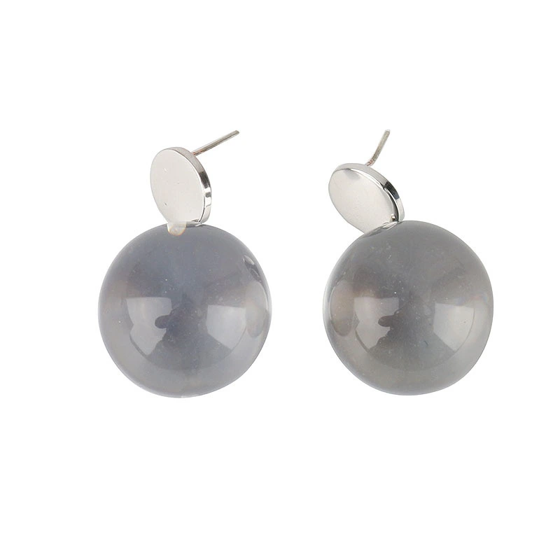 Transparent Round Earrings