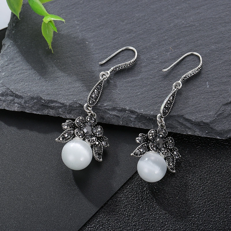 Creative Flower Earrings Female Long Style Retro Earrings