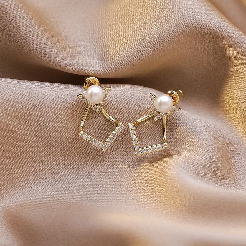  Korean Version Of The New Simple Pendant Earrings Fashion All-Match Pearl Earrings Elegant Female Accessories