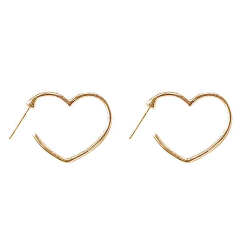 Simple Temperament All-Match Heart-Shaped Earrings