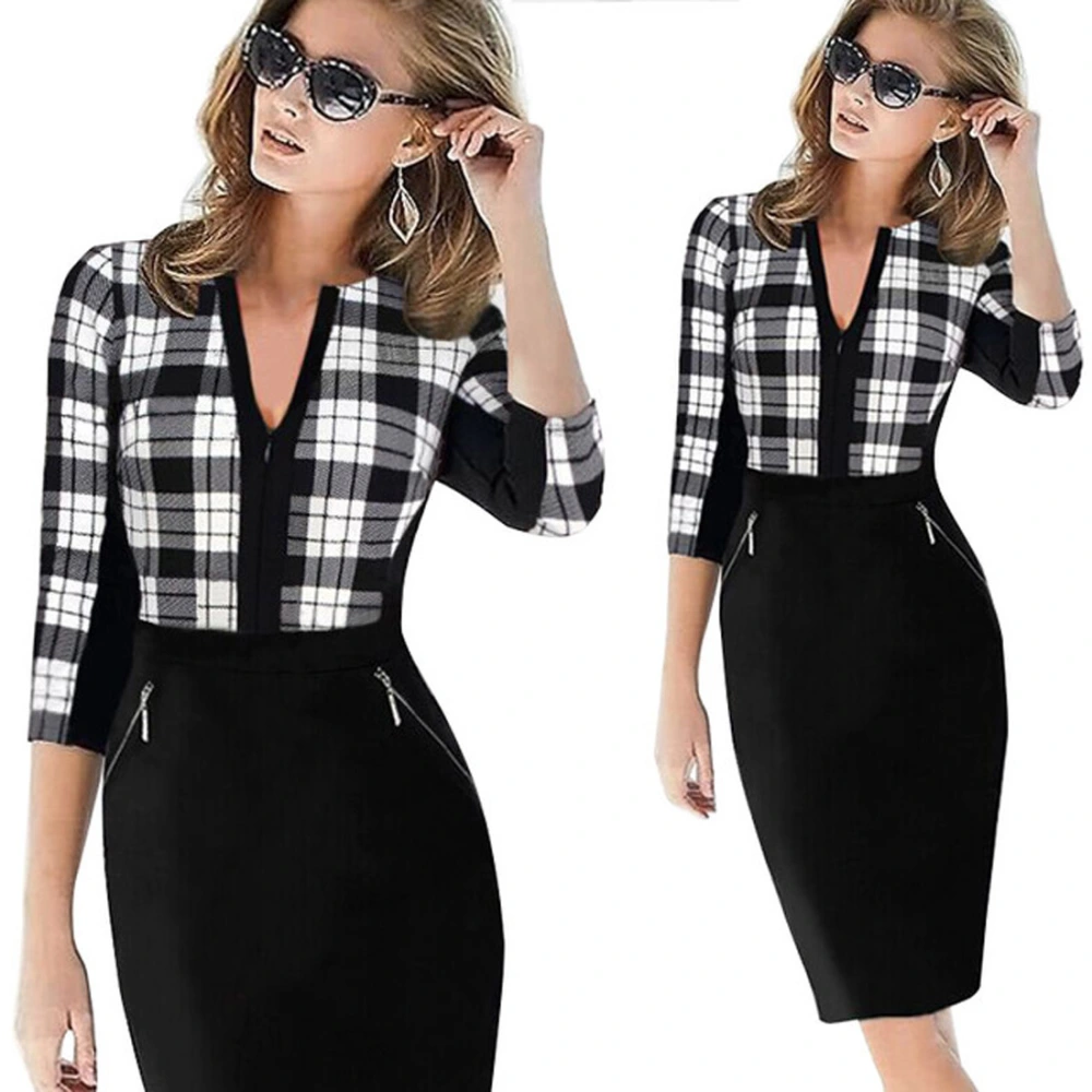 Zipper decorative slim bag hip professional dress