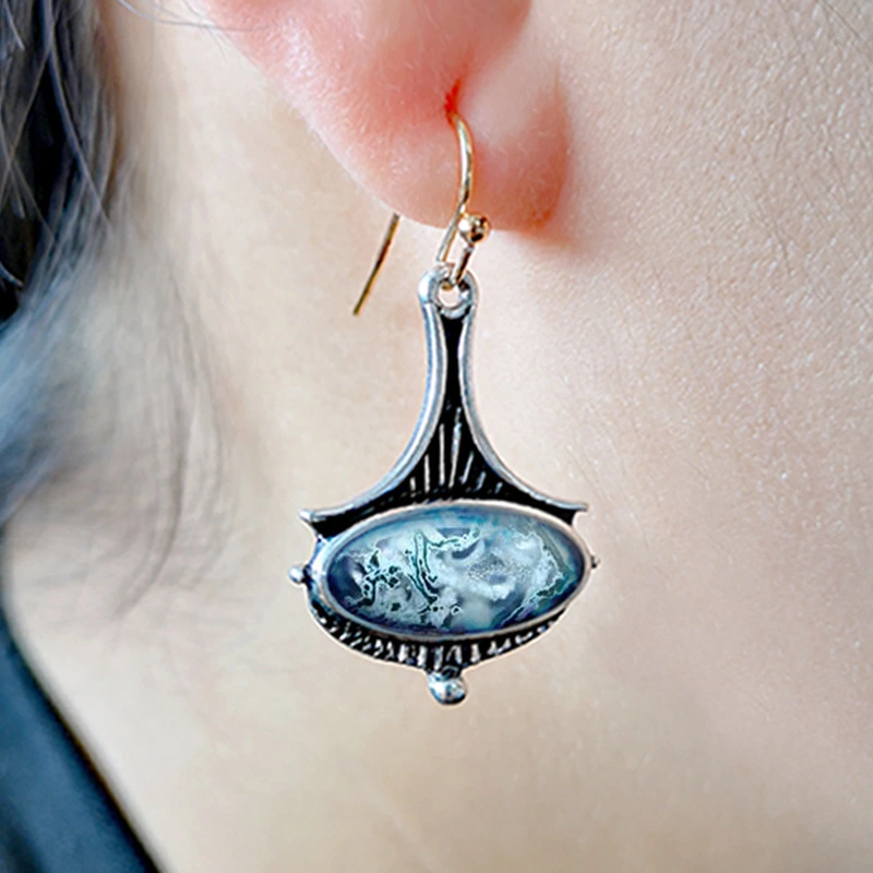 Creative Drop-shaped Colorful Glass Earrings