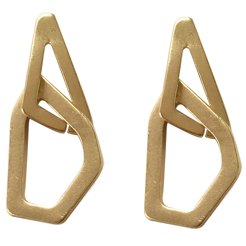 S925 Silver Needle Irregular Geometric Triangle Earrings