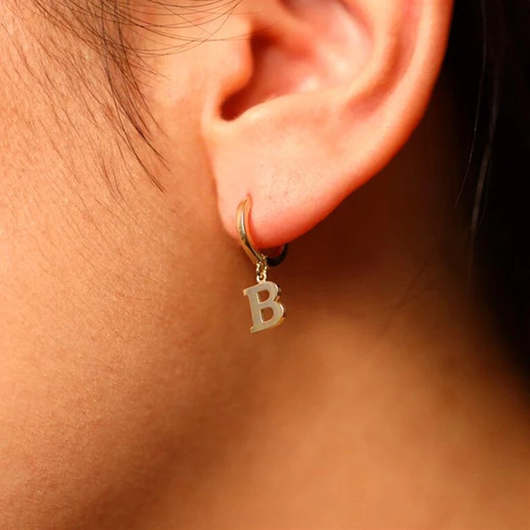 Women's Stainless Steel 26 Letter Earrings