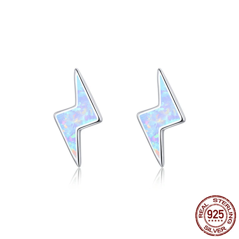 Sterling Silver s925 Lightning Cloud Earrings