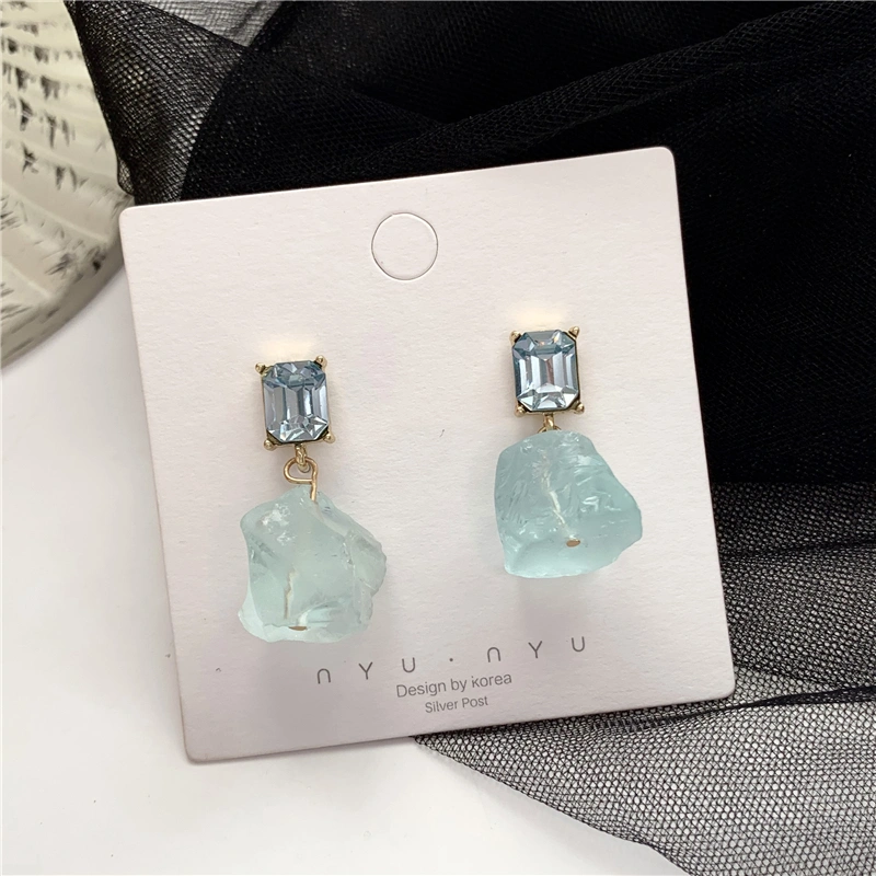 Korean Temperament Simple Irregular Holiday Style Earrings