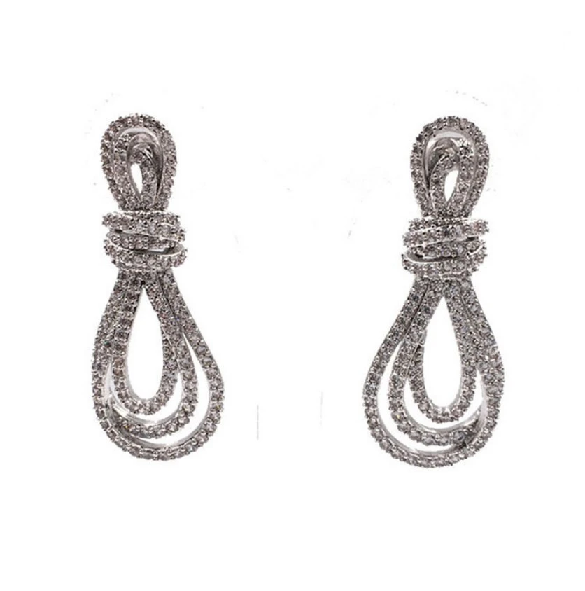 Full Diamond Earrings For Dinner Dress Accessories