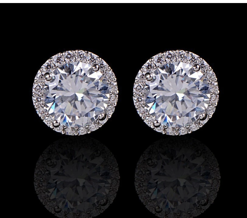 Fashionable round full stud earrings